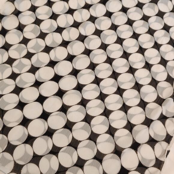 Black White & Gold Polka Dot Scarf Sheer Large - Picture 9 of 10